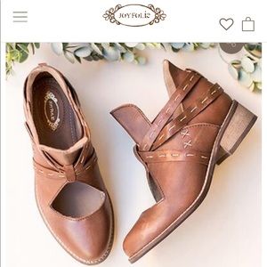 Joyfolie Women’s Genuine Leather Ankle Bootie